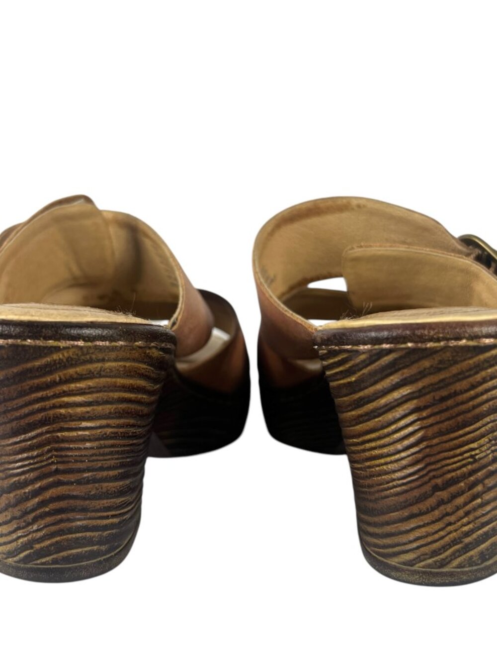 Born Women's Leather F40706 Platform Wedge Heeled Sandal in Cuero Brown Size 7 - Picture 5 of 11